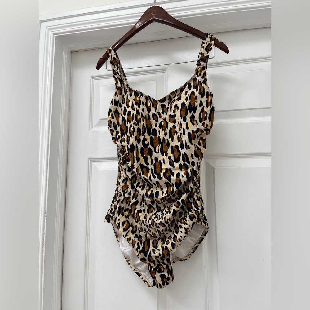 Maxine of Hollywood Leopard Print One Piece Swimsuit